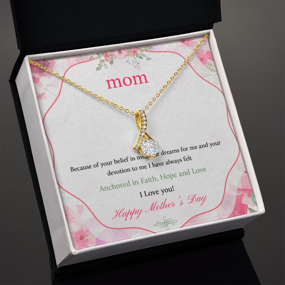 Mom Necklace Gifts for Mom from Daughter to Mom Gifts for Mothers Day from Daughter, To My Mom Necklace from Daughter to Mom Birthday Gifts Necklace with Message Card and Gift Box12 Alluring Beauty Necklace