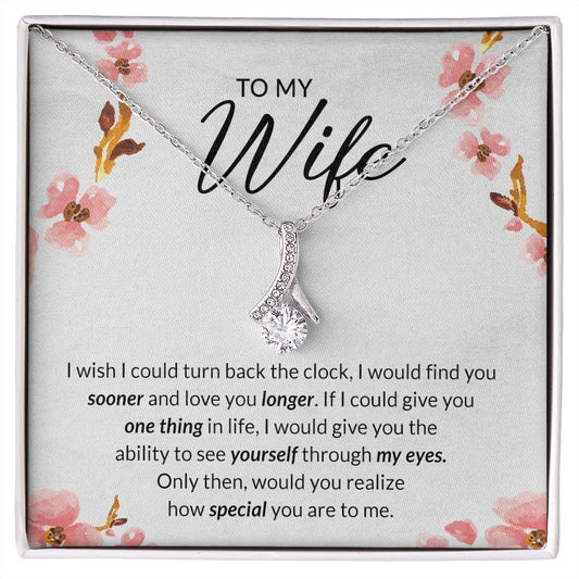 Birthday Gifts For Wife, Necklace Gifts For Wife From Husband, To My Wife Jewelry For Women , To My Wife Necklace  from Husband Wedding Anniversary Present For Wife, Beautiful Wife Jewelry Christmas11 Alluring Beauty Necklace