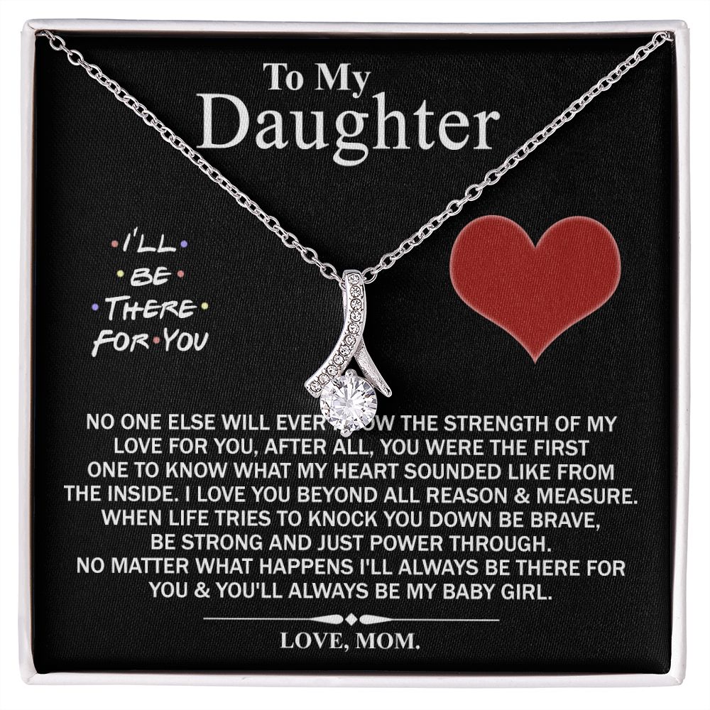 Mother Daughter Gift Ideas, To My Daughter Gift Necklace from Mom, Jewelry Pendant Present for Daughter, Birthday Christmas Gift Graduation Gifts for Daughters, Mother and Daughter Necklace 2138 Alluring Beauty Necklace