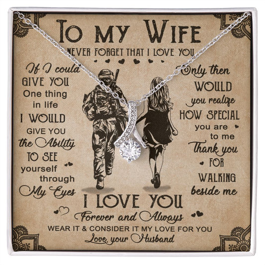 Birthday Gifts For Wife, Necklace Gifts For Wife From Husband, To My Wife Jewelry For Women , To My Wife Necklace  from Husband Wedding Anniversary Present For Wife, Beautiful Wife Jewelry Christmas20 Alluring Beauty Necklace