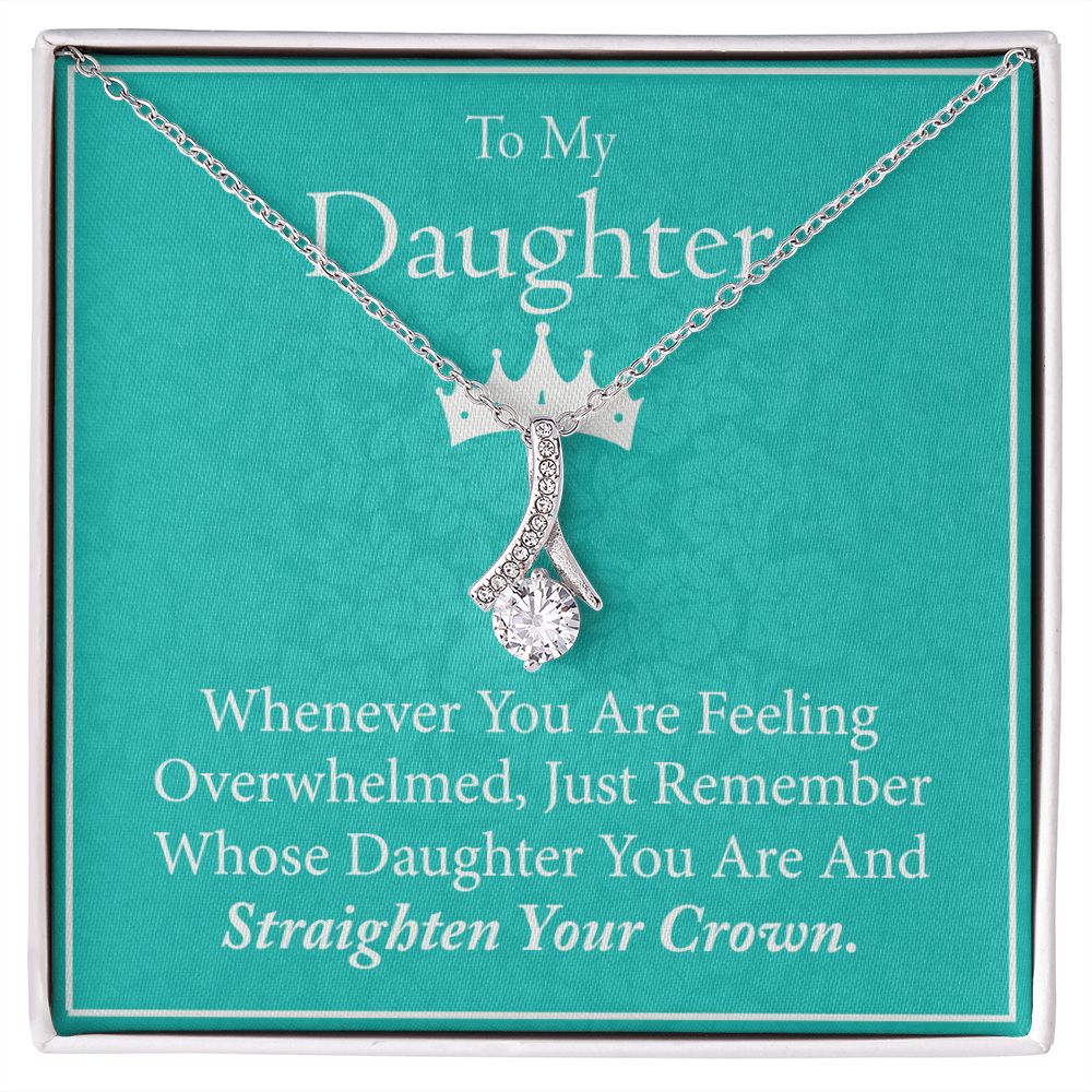 Jewelry Pendant Present for Daughter, To My Daughter Gift Necklace from Mom, Mother Daughter Gift Ideas, Birthday Christmas Gift Graduation Gifts for Daughters, Mother and Daughter Necklace 15 Alluring Beauty Necklace