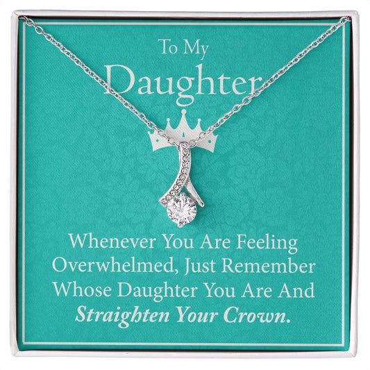 Jewelry Pendant Present for Daughter, To My Daughter Gift Necklace from Mom, Mother Daughter Gift Ideas, Birthday Christmas Gift Graduation Gifts for Daughters, Mother and Daughter Necklace 15 Alluring Beauty Necklace