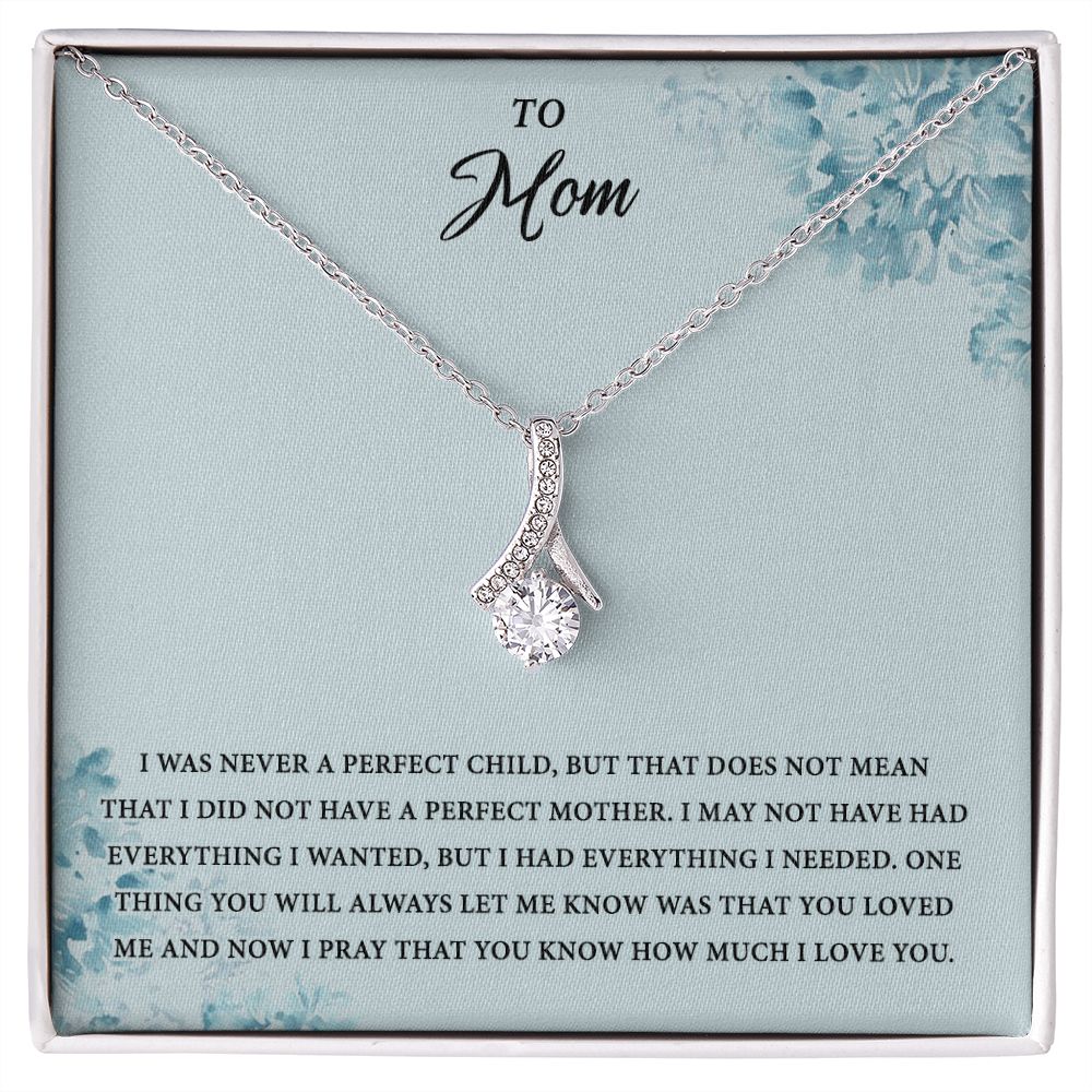 Mom Necklace Gifts for Mom from Daughter to Mom Gifts for Mothers Day from Daughter, To My Mom Necklace from Daughter to Mom Birthday Gifts Necklace with Message Card and Gift Box2227 Alluring Beauty Necklace