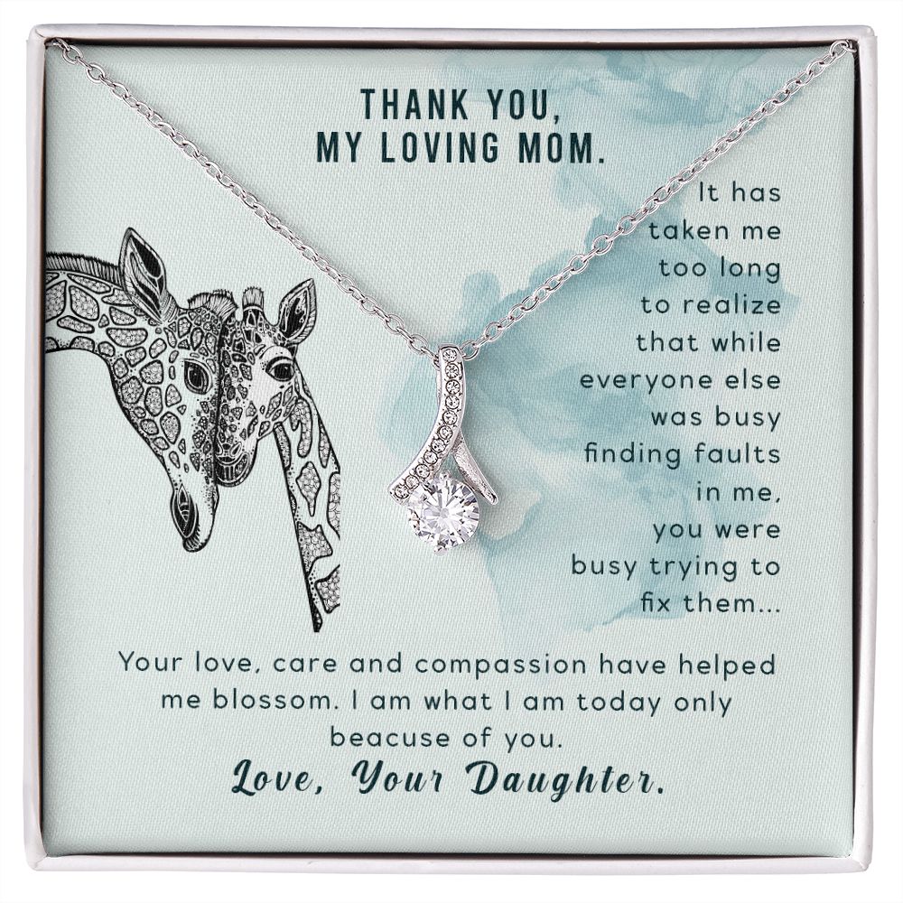 To My Thank You My Loving Mom Giraffe Necklace Pendant Gift From Mom Necklace Gift For To Daughter Birthday Daughter In Law Gift On Birthday Anniversary Gift 30821 Alluring Beauty Necklace
