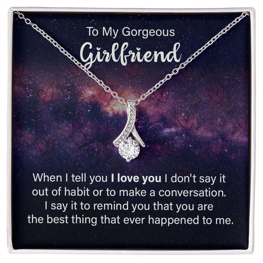 To My Girlfriend Necklace from Boyfriend To My Future Wife Necklace Jewelry For Girlfriend Gift For Girlfriend Gift for Her Romantic Birthday Valentines Day Gift For Girlfriend Gifts Necklaces 29 Alluring Beauty Necklace