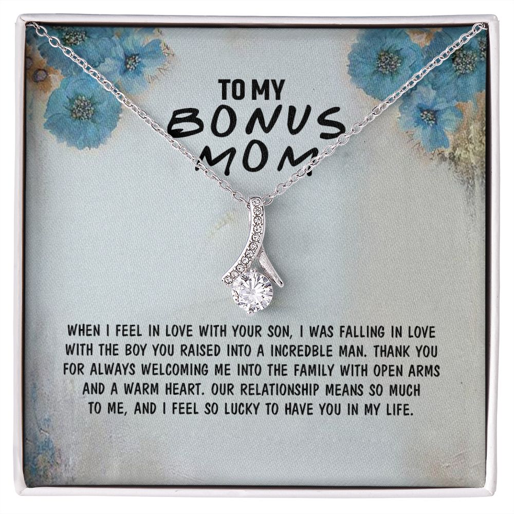 Mother Daughter Necklace as Daughter Gift from Mom, Mom Necklace as Christmas Gift for Mom from Son, Birthday Gift for Mother in Law Necklace, Bonus Mom Gifts for Step Mom Necklace4 Alluring Beauty Necklace