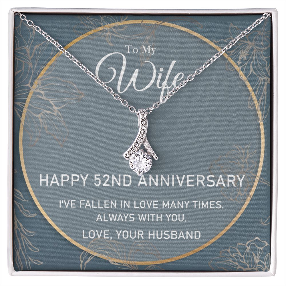 To My Wife Necklace from Husband, Personalized Necklace for Women, Luxury Necklace for Wife from Man Men, Wedding Anniversary Present For Wife, Beautiful Wife Jewelry Christmas Birthday Gifts For Wife5 Alluring Beauty Necklace