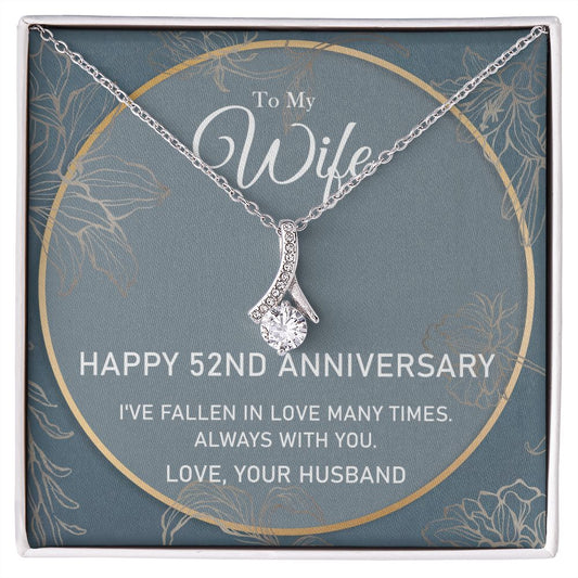 To My Wife Necklace from Husband, Personalized Necklace for Women, Luxury Necklace for Wife from Man Men, Wedding Anniversary Present For Wife, Beautiful Wife Jewelry Christmas Birthday Gifts For Wife5 Alluring Beauty Necklace