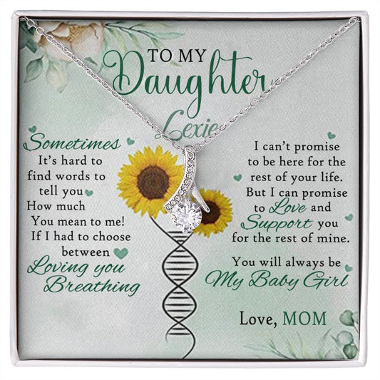 Jewelry Pendant Present for Daughter, To My Daughter Gift Necklace from Mom, Mother Daughter Gift Ideas, Birthday Christmas Gift Graduation Gifts for Daughters, Mother and Daughter Necklace 17 Alluring Beauty Necklace