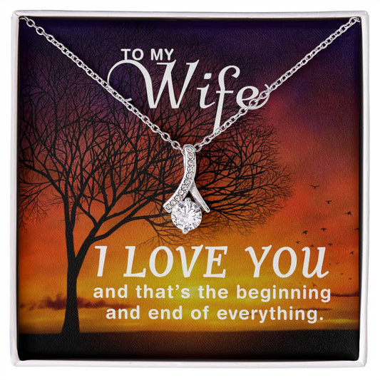 Birthday Gifts For Wife, Necklace Gifts For Wife From Husband, To My Wife Jewelry For Women , To My Wife Necklace  from Husband Wedding Anniversary Present For Wife, Beautiful Wife Jewelry Christmas14 Alluring Beauty Necklace