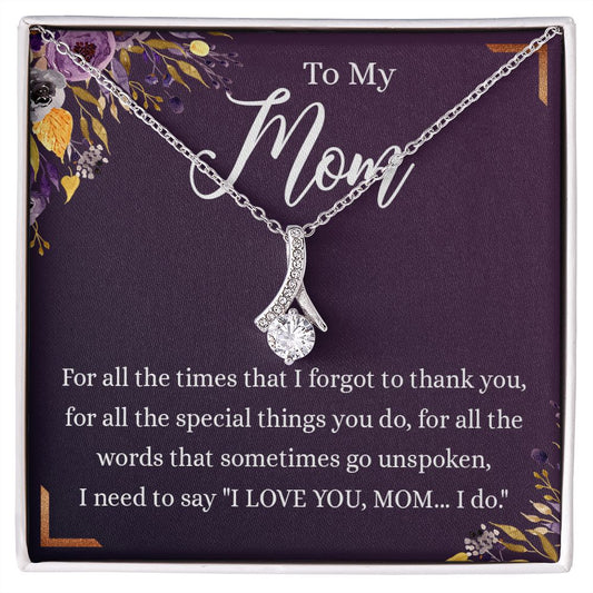 To My Mother Gift Necklace To Mom, Mother, Mommy, Momma from Child Special Mother Gift for Birthday Mothers Day Retriment Anniversary Hoiday Present for Mom Necklace for Women Alluring Beauty Necklace