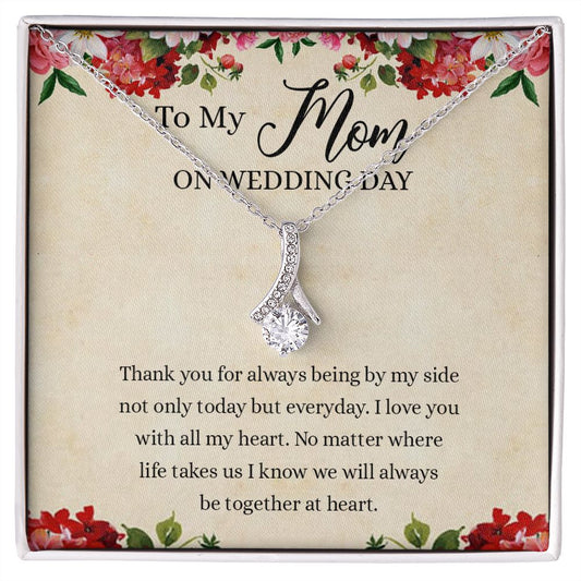 Gift for Mother of The Groom Necklace Gift for Mom on Wedding Day Gift for Maid of Honor Gift for Bridesmaid Proposal Gift to My Mom Necklace from Daughter Alluring Beauty Necklace