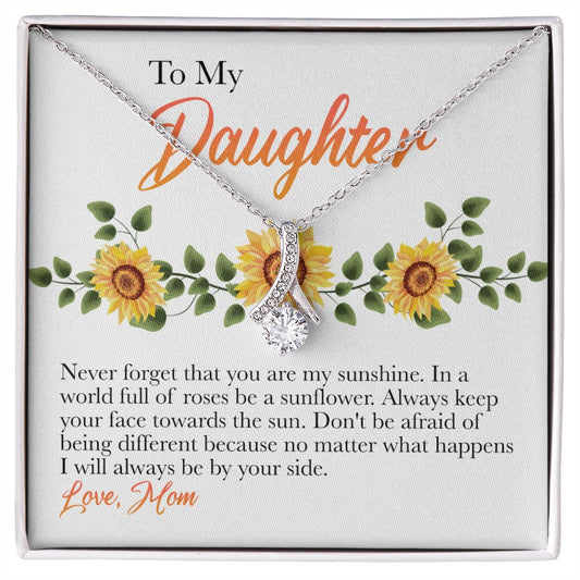 Mother Daughter Gift Ideas, To My Daughter Gift Necklace from Mom, Jewelry Pendant Present for Daughter, Birthday Christmas Gift Graduation Gifts for Daughters, Mother and Daughter Necklace 30 Alluring Beauty Necklace