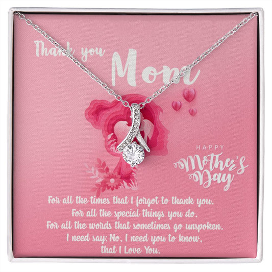 Mom Necklace Gifts for Mom from Daughter to Mom Gifts for Mothers Day from Daughter, To My Mom Necklace from Daughter to Mom Birthday Gifts Necklace with Message Card and Gift Box5 Alluring Beauty Necklace
