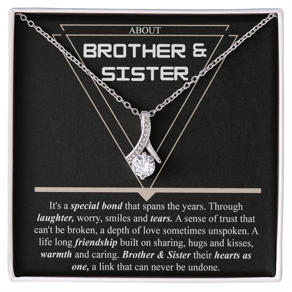 Brother & Sister Gift Necklace Cuban Link Chain Necklace Gift From Sister to Bro Alluring Beauty Necklace