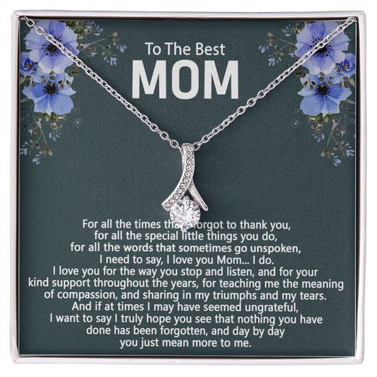 To The Best Mom Love Knot Necklace Gift For Mom On Mother's Day Alluring Beauty Necklace