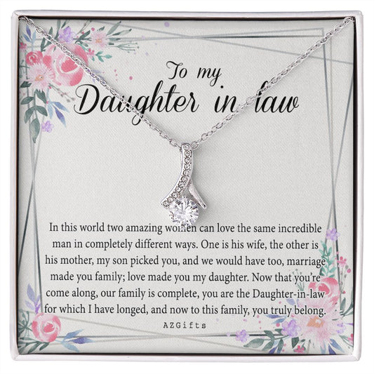 Daughter In Law Gifts Ideas, Daughter In Law Necklace, Gifts For Future Daughter In Law, Daughter In Law Birthday Gifts, Daughter-in-law Gifts From Mother In Law, Birthday Gifts For Daughter Alluring Beauty Necklace