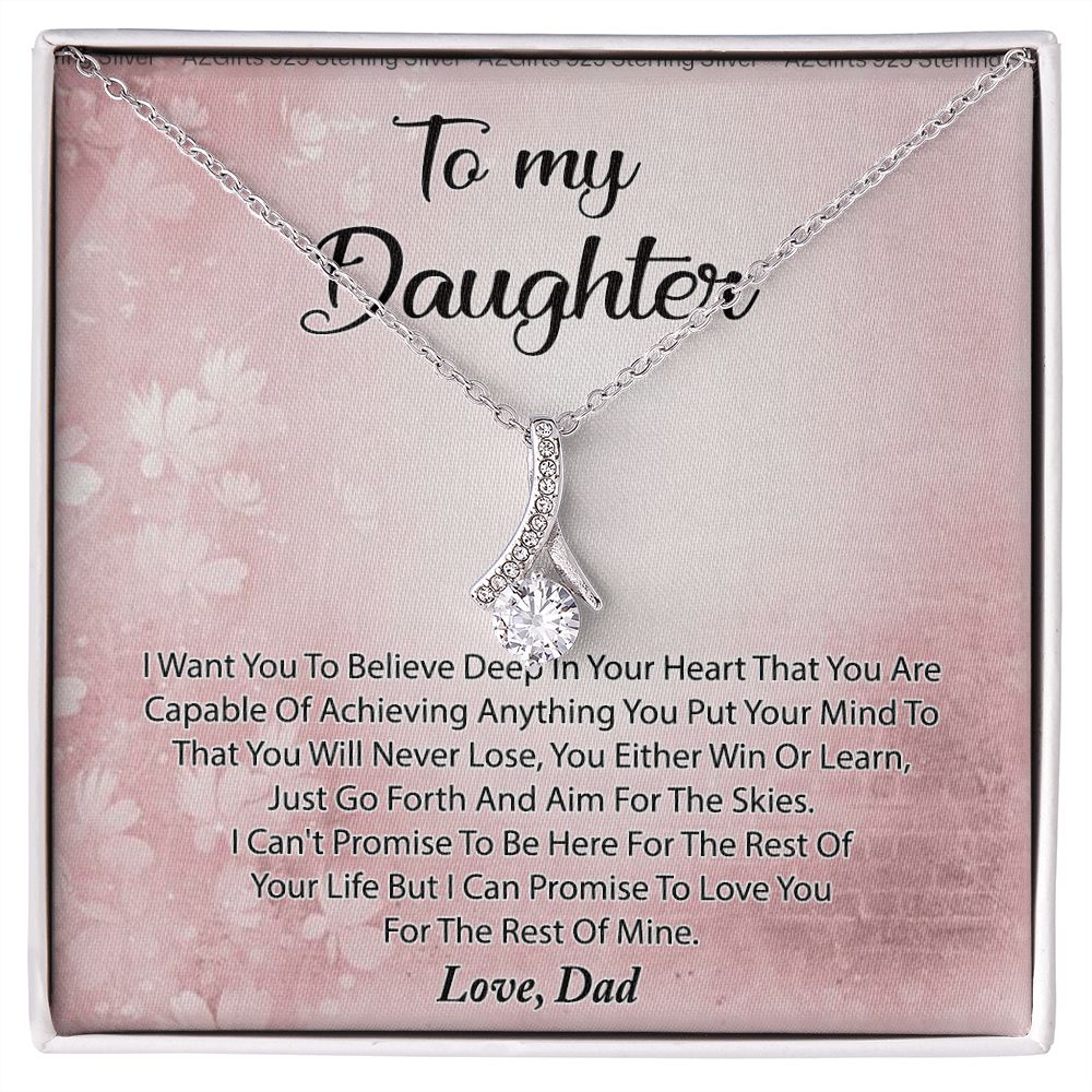 To My Daughter Necklace Gift From Mom I Love You Forever and Always Hearts Necklace For Daughter Present for Birthday Anniversary Christmas Valentine's Day Alluring Beauty Necklace