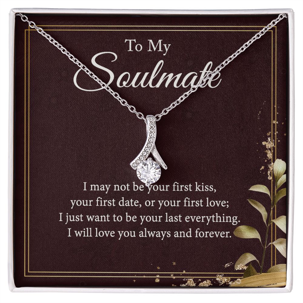 To My Soulmate Dancing Crystal Heart Cross Necklace Gift Set Alluring Beauty Necklace
