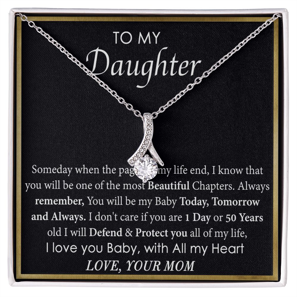 Mother Daughter Gift Ideas, To My Daughter Gift Necklace from Mom, Jewelry Pendant Present for Daughter, Birthday Christmas Gift Graduation Gifts for Daughters, Mother and Daughter Necklace 2136 Alluring Beauty Necklace