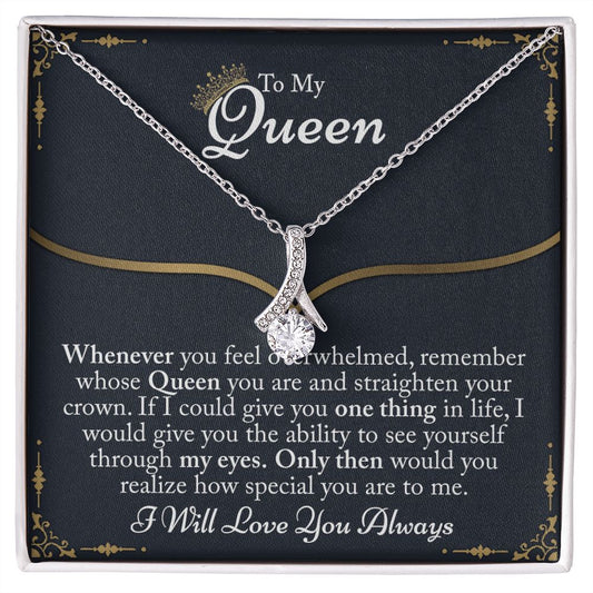 To My Queen Gift For Her Jewelry Gift Her Gift for Her Christmas Necklace Alluring Beauty Necklace