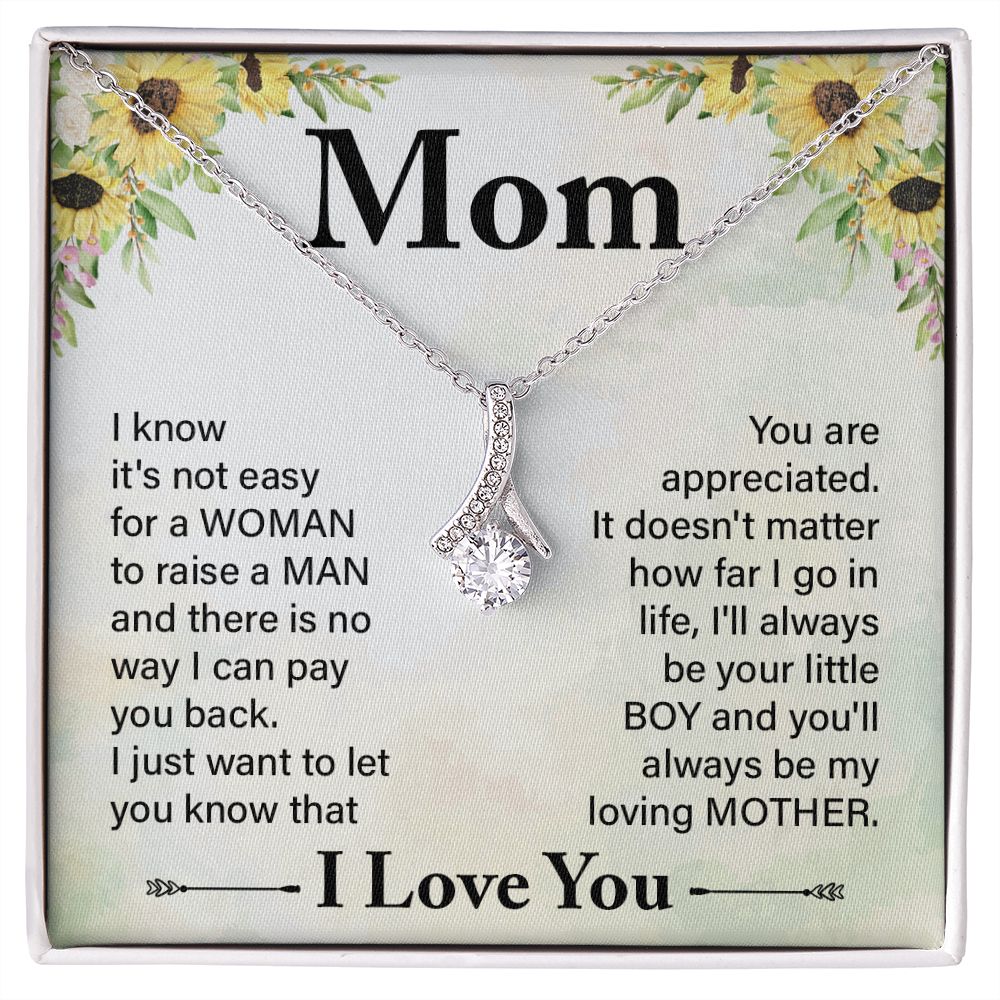 To My Mom Necklace, Gift For Mom, Mother's Day Gift from Daughter, Mom Jewelry Gift for Mothers Day, Birthday Gift for Mother, Moms Gift from Daughter Son, Necklace for Mom Mother 20 Alluring Beauty Necklace