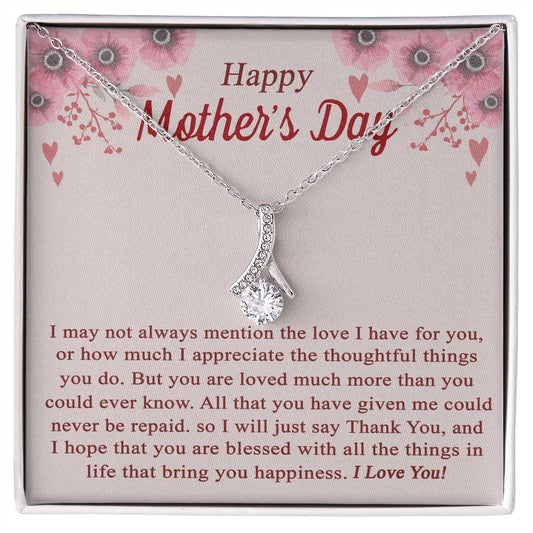 vTo My Mom Angel Mother Necklace Pendant Gift From Daughter Or Son With Message Card Gift For Mom Alluring Beauty Necklace