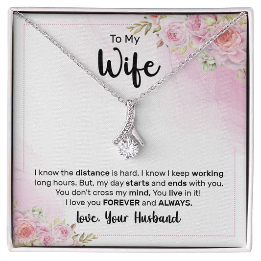 Birthday Gifts For Wife, Necklace Gifts For Wife From Husband, To My Wife Jewelry For Women , To My Wife Necklace  from Husband Wedding Anniversary Present For Wife, Beautiful Wife Jewelry Christmas29 Alluring Beauty Necklace