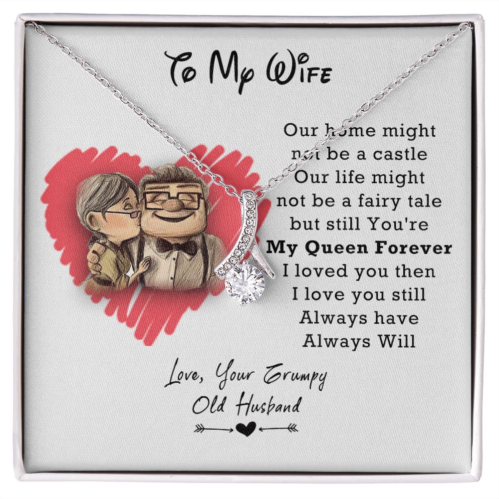 To My Wife Necklace from Husband, Personalized Necklace for Women, Luxury Necklace for Wife from Man Men, Wedding Anniversary Present For Wife, Beautiful Wife Jewelry Christmas Birthday Gifts For Wife3 Alluring Beauty Necklace