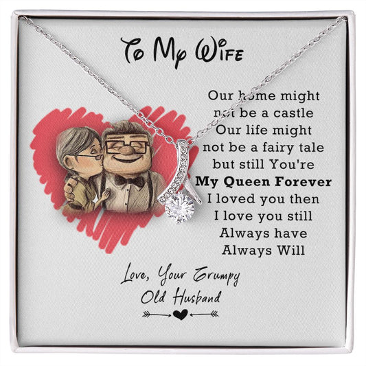 To My Wife Necklace from Husband, Personalized Necklace for Women, Luxury Necklace for Wife from Man Men, Wedding Anniversary Present For Wife, Beautiful Wife Jewelry Christmas Birthday Gifts For Wife3 Alluring Beauty Necklace