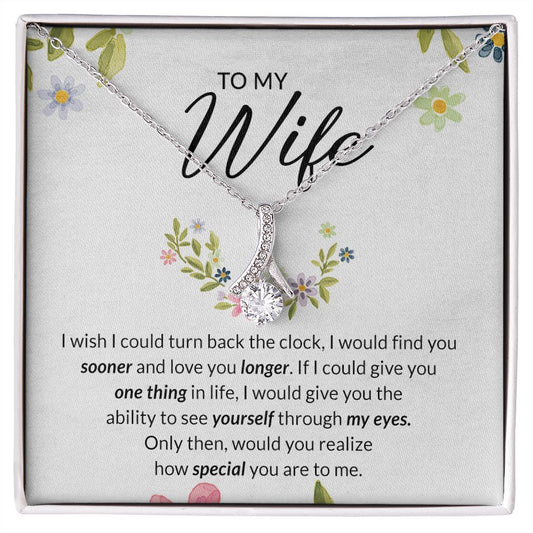 Birthday Gifts For Wife, Necklace Gifts For Wife From Husband, To My Wife Jewelry For Women , To My Wife Necklace  from Husband Wedding Anniversary Present For Wife, Beautiful Wife Jewelry Christmas17 Alluring Beauty Necklace