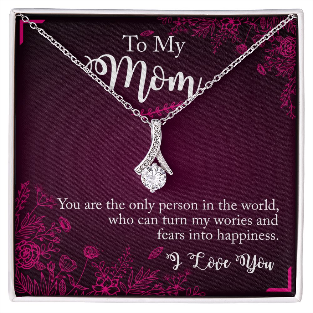 To My Mom Necklace Pendant Gift From Daughter Necklace You Are The Only Person Gift For To Mom Happy Mother's Day Mother In Law Gift On Birthday Anniversary Gift 30821 Alluring Beauty Necklace