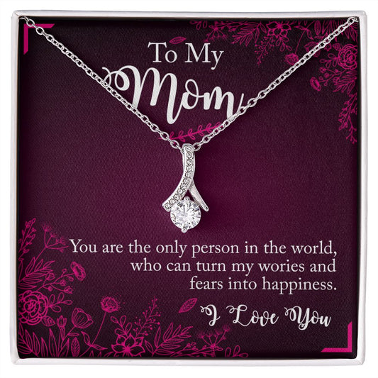 To My Mom Necklace Pendant Gift From Daughter Necklace You Are The Only Person Gift For To Mom Happy Mother's Day Mother In Law Gift On Birthday Anniversary Gift 30821 Alluring Beauty Necklace