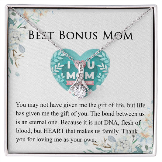 Mother Daughter Necklace as Daughter Gift from Mom, Mom Necklace as Christmas Gift for Mom from Son, Birthday Gift for Mother in Law Necklace, Bonus Mom Gifts for Step Mom Necklace Alluring Beauty Necklace