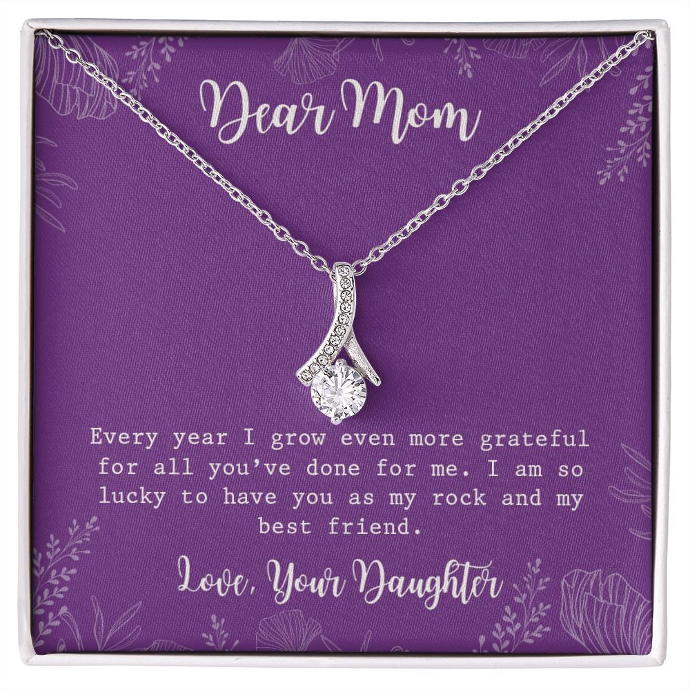 Mom Necklace Gifts for Mom from Daughter to Mom Gifts for Mothers Day from Daughter, To My Mom Necklace from Daughter to Mom Birthday Gifts Necklace with Message Card and Gift Box2234 Alluring Beauty Necklace
