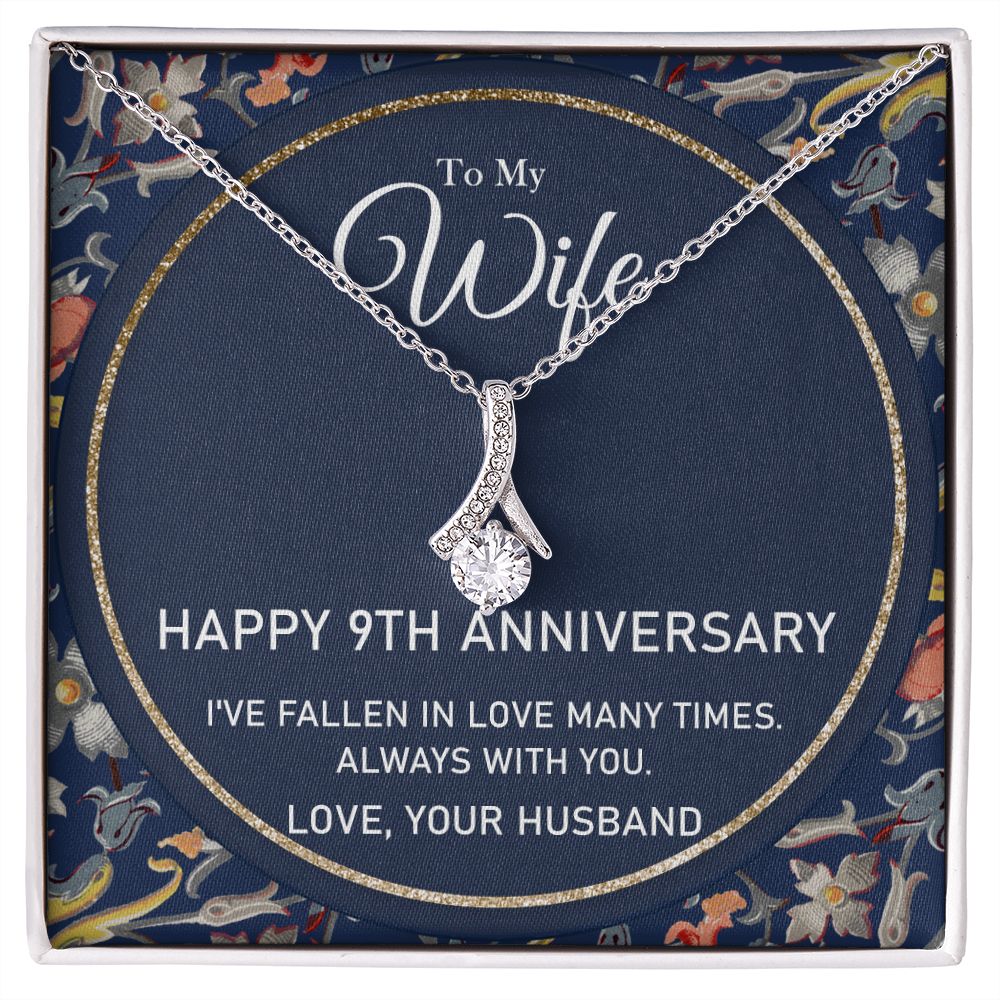 To My Wife Necklace from Husband, Personalized Necklace for Women, Luxury Necklace for Wife from Man Men, Wedding Anniversary Present For Wife, Beautiful Wife Jewelry Christmas Birthday Gifts For Wife6 Alluring Beauty Necklace