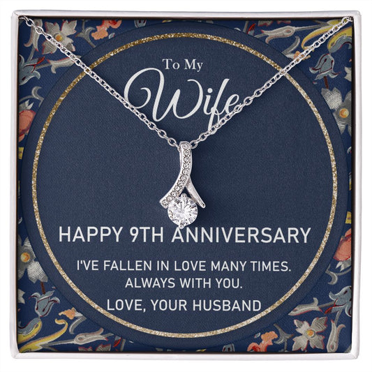 To My Wife Necklace from Husband, Personalized Necklace for Women, Luxury Necklace for Wife from Man Men, Wedding Anniversary Present For Wife, Beautiful Wife Jewelry Christmas Birthday Gifts For Wife6 Alluring Beauty Necklace