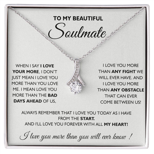 To My Soulmate Necklace Eternal Hope Necklace Valentine Day gift for Soulmate 175133533988 Alluring Beauty Necklace