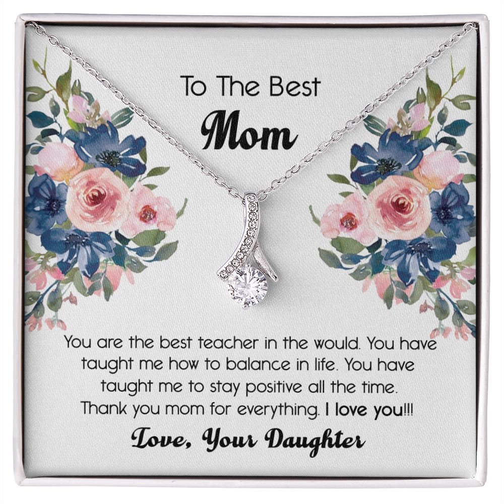 To My Mom Necklace, Gift For Mom, Mother's Day Gift from Daughter, Mom Jewelry Gift for Mothers Day, Birthday Gift for Mother, Moms Gift from Daughter Son, Necklace for Mom Mother 7 Alluring Beauty Necklace