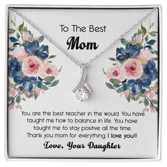 To My Mom Necklace, Gift For Mom, Mother's Day Gift from Daughter, Mom Jewelry Gift for Mothers Day, Birthday Gift for Mother, Moms Gift from Daughter Son, Necklace for Mom Mother 7 Alluring Beauty Necklace