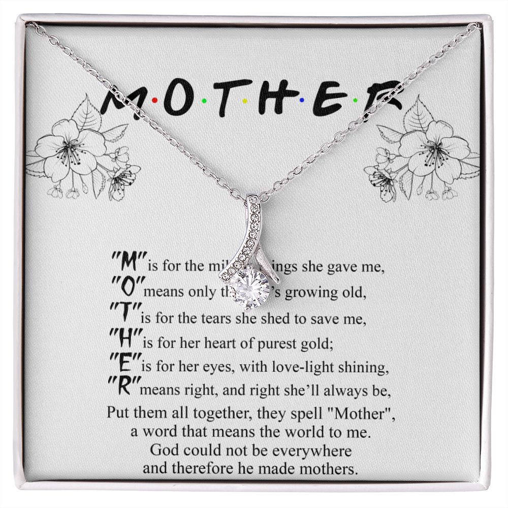 Mom Necklace Gifts for Mom from Daughter to Mom Gifts for Mothers Day from Daughter, To My Mom Necklace from Daughter to Mom Birthday Gifts Necklace with Message Card and Gift Box2224 Alluring Beauty Necklace