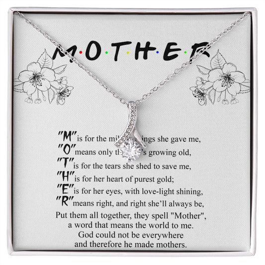 Mom Necklace Gifts for Mom from Daughter to Mom Gifts for Mothers Day from Daughter, To My Mom Necklace from Daughter to Mom Birthday Gifts Necklace with Message Card and Gift Box2224 Alluring Beauty Necklace