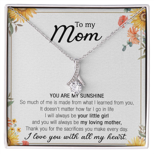 Mom Necklace Gifts for Mom from Daughter to Mom Gifts for Mothers Day from Daughter, To My Mom Necklace from Daughter to Mom Birthday Gifts Necklace with Message Card and Gift Box13 Alluring Beauty Necklace
