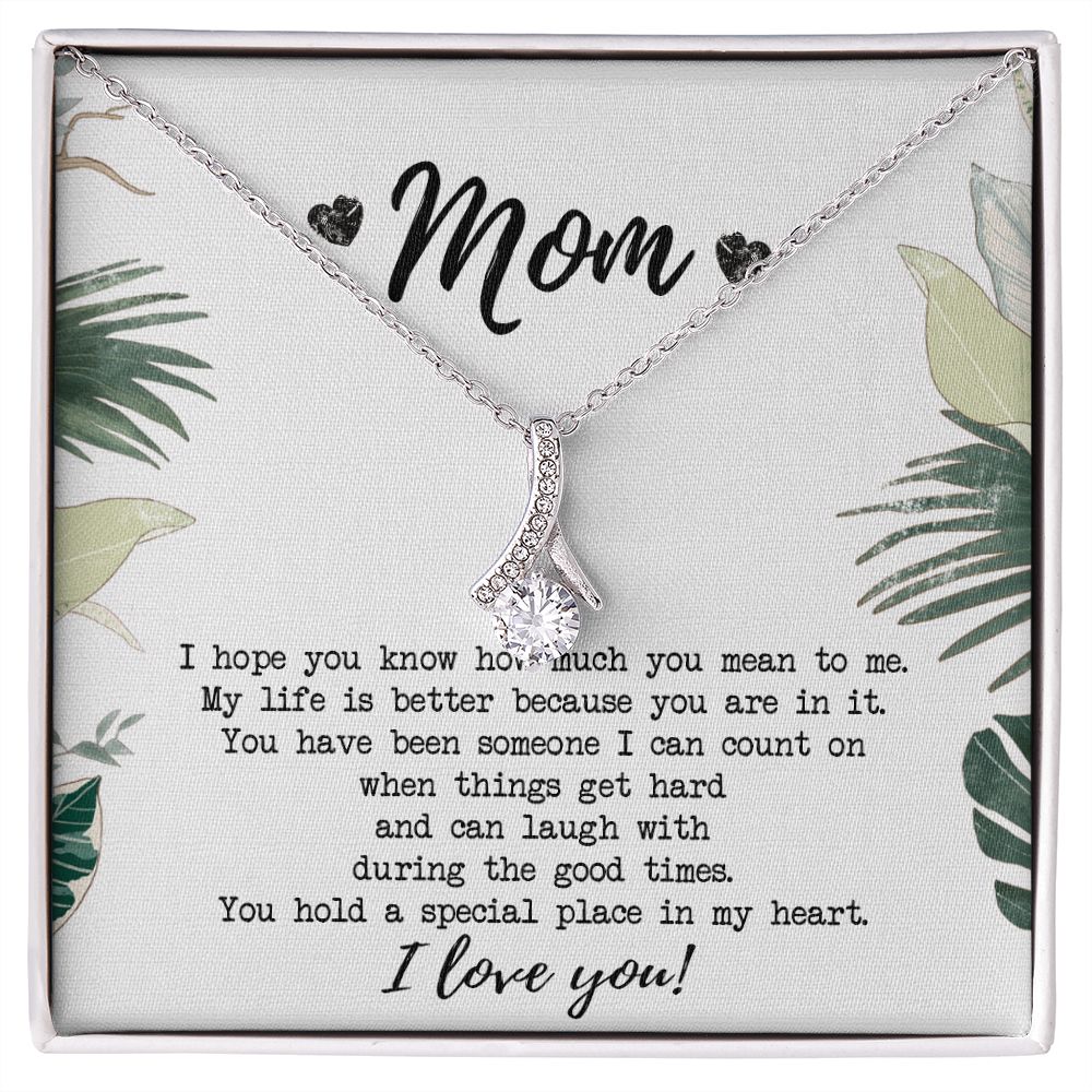 Mothers Day Gift, Gift for Mom, Birthday, Heart Necklace, Mother Daughter Necklace, Gifts for Mom from Daughter, from Son to Mom Alluring Beauty Necklace