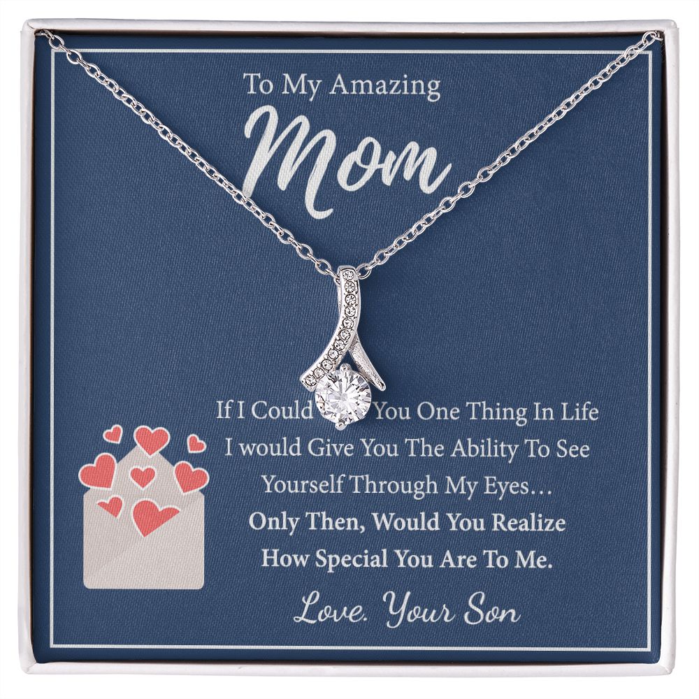 Mom Necklace Gifts for Mom from Daughter to Mom Gifts for Mothers Day from Daughter, To My Mom Necklace from Daughter to Mom Birthday Gifts Necklace with Message Card and Gift Box2238 Alluring Beauty Necklace
