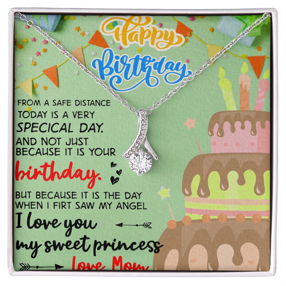 Mother Daughter Gift Ideas, To My Daughter Gift Necklace from Mom, Jewelry Pendant Present for Daughter, Birthday Christmas Gift Graduation Gifts for Daughters, Mother and Daughter Necklace 31 Alluring Beauty Necklace