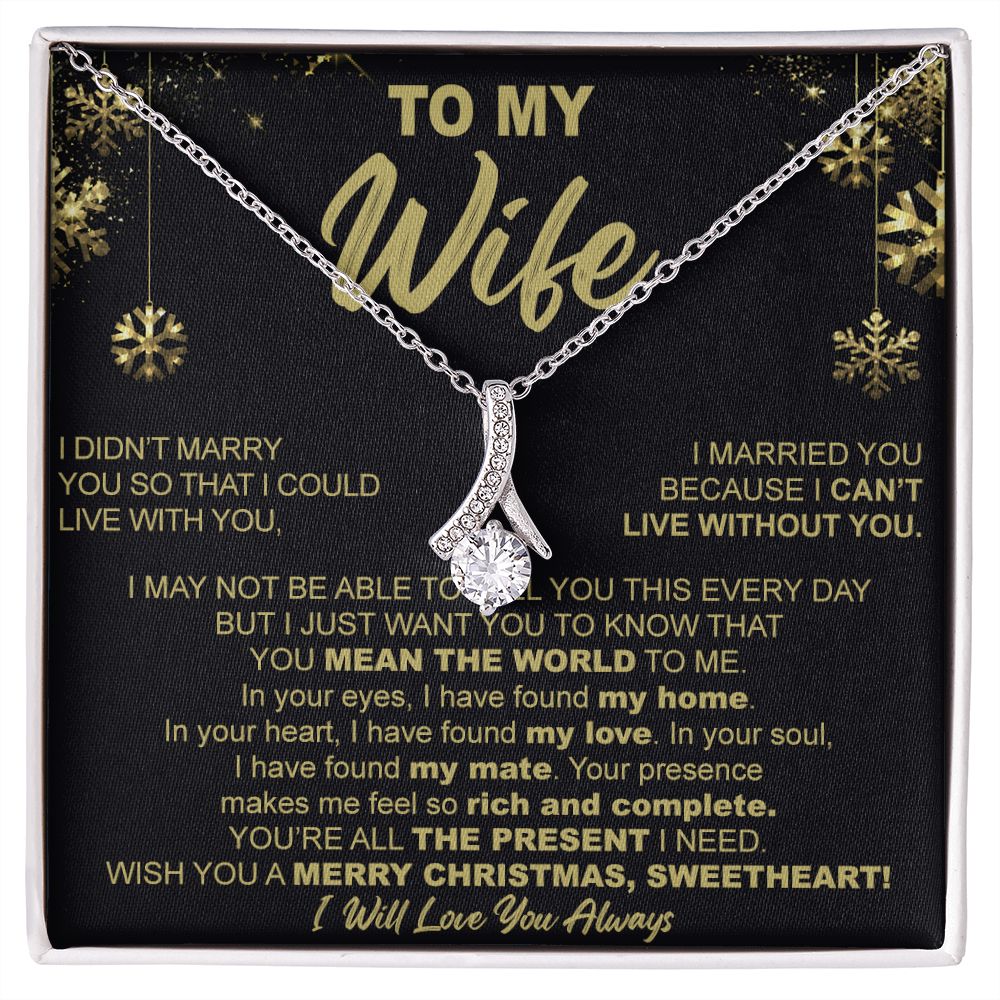 To My Wife Necklace Gifts for Wife Anniversary Birthday Christmas Gifts For Wife 175052393747