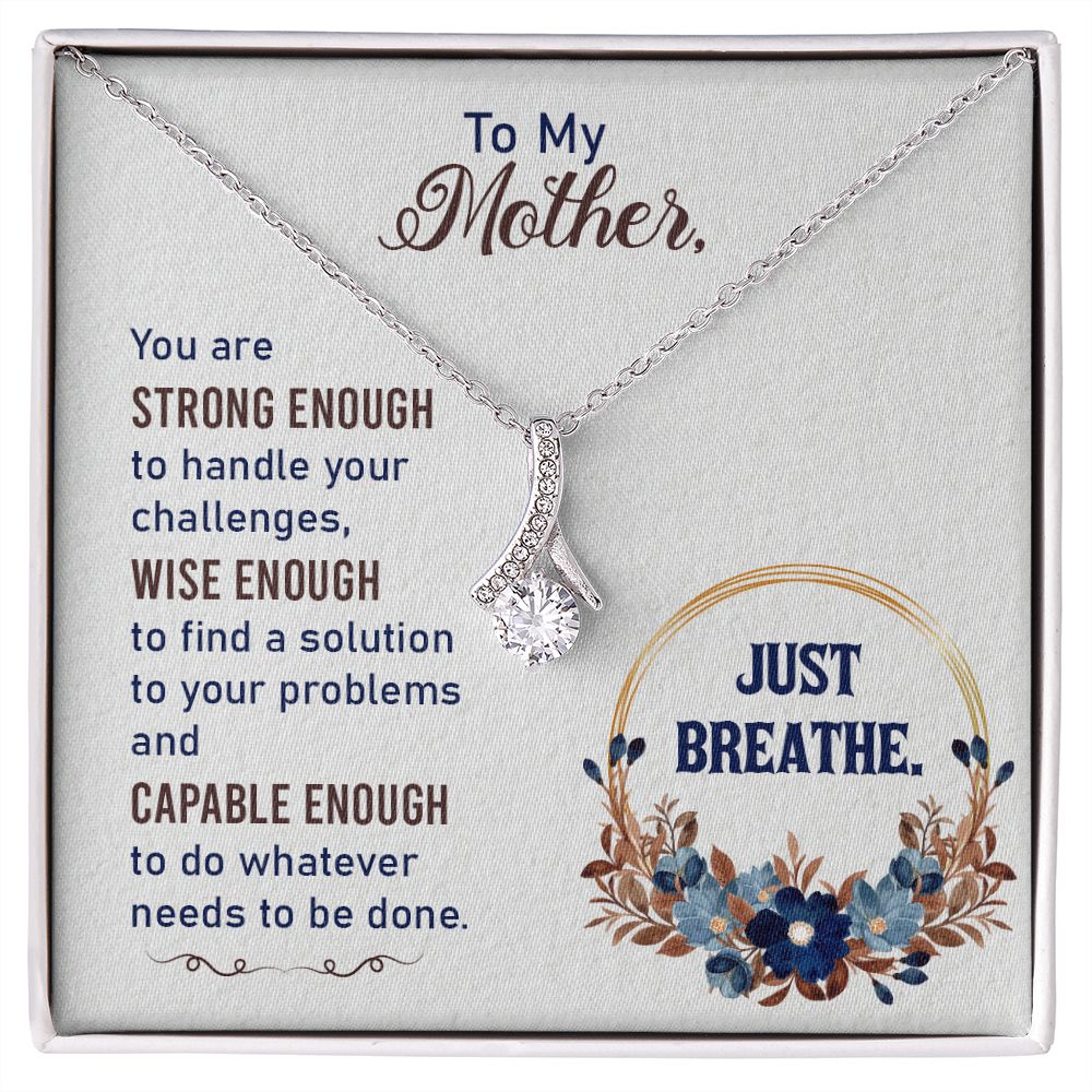 To My Mother Necklace Pendant Gift From Daughter In Law Necklace Strong Enough Gift For To Mom Happy Mother's Day Mother In Law Gift On Birthday Anniversary Gift 30821 Alluring Beauty Necklace