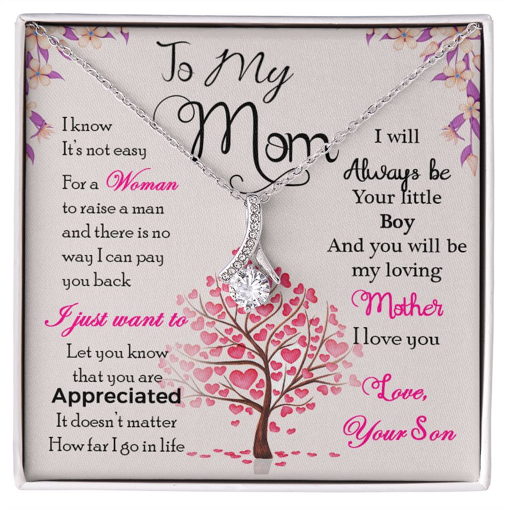 To My Mom Necklace Pendant Gift From Son I Know It's Not Easy For A Woman Necklace For To Mom Happy Mothers Day Mother In Law Gift On Birthday Anniversary Gift 30821 Alluring Beauty Necklace