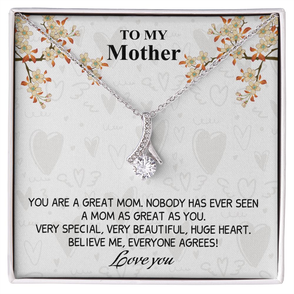 Mom Necklace Gifts for Mom from Daughter to Mom Gifts for Mothers Day from Daughter, To My Mom Necklace from Daughter to Mom Birthday Gifts Necklace with Message Card and Gift Box8 Alluring Beauty Necklace